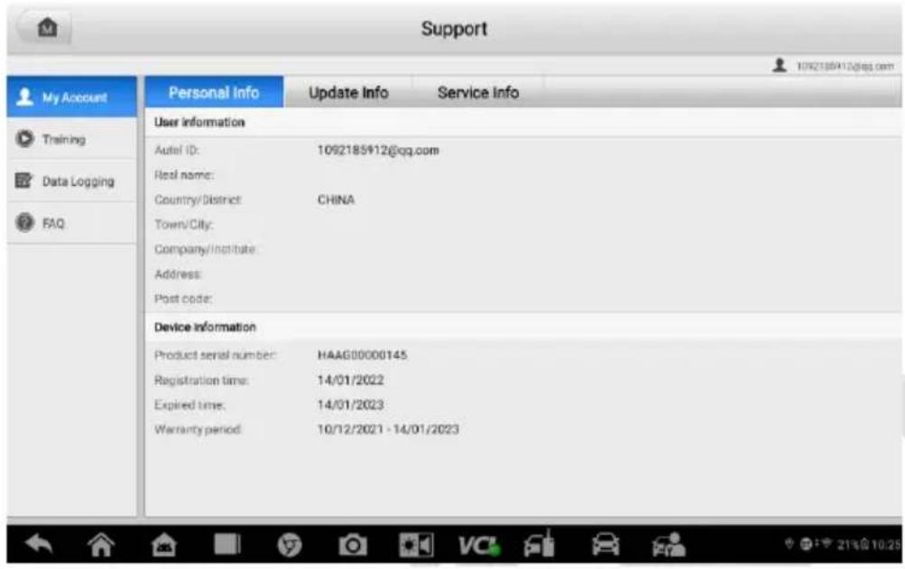 Autel MaxiIM M608S Ⅱ - Support Screen Layout - 1