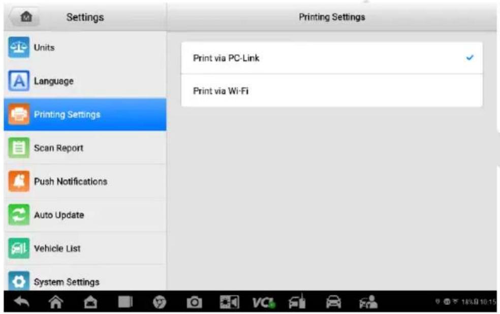 Autel MaxiIM M608S Ⅱ - To setup the printer connection - 1