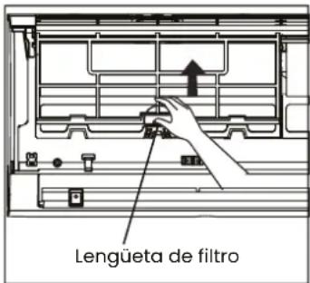 Lengüeta de filtro