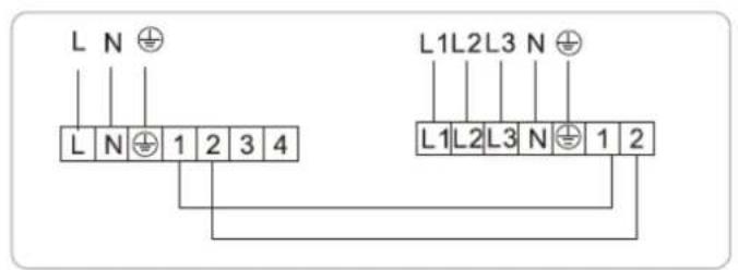L N ⊕ L N ⊕ 1 2 3 4 L1L2L3 N ⊕ L1L2L3 N ⊕ 1 2