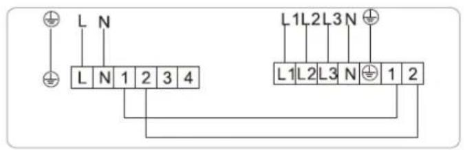 L N L N 1 2 3 4 L1L2L3N L1L2L3 N 1 2
