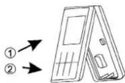 Diagram showing two labeled devices with directional arrows indicating movement or relationship