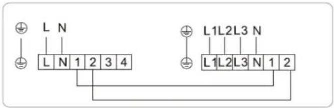 L N L N 1 2 3 4 L1L2L3 N L1L2L3 N 1 2