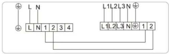 L N L N 1 2 3 4 L1L2L3N L1L2L3 N 1 2