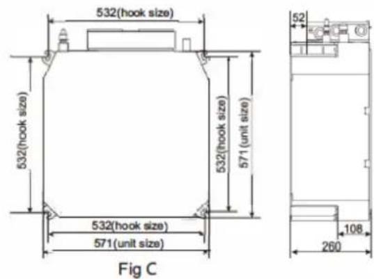 532(hook size) 532(hook size) 532(hook size) 571(unit size) 571(unit size) Fig C 52 108 260