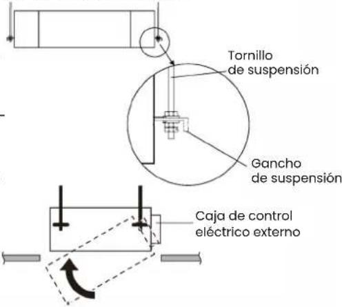 Tornillo de suspensión Gancho de suspensión Caja de control eléctrico externo