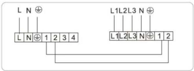 L N ⊕ L N ⊕ 1 2 3 4 L1L2L3 N ⊕ L1L2L3 N ⊕ 1 2