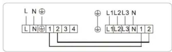 L N ⊕ L N ⊕ 1 2 3 4 L1L2L3 N L1L2L3 N 1 2