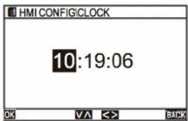 HMI CONFIGICLOCK 10:19:06 OK VA << BACK