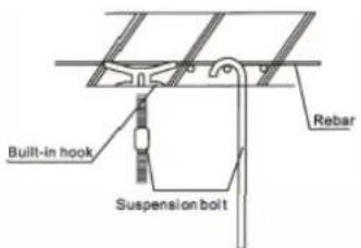 Built-in hook Suspension bolt Rebar