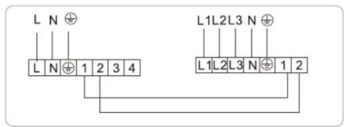L N ⊕ L N ⊕ 1 2 3 4 L1L2L3 N ⊕ L1L2L3 N ⊕ 1 2