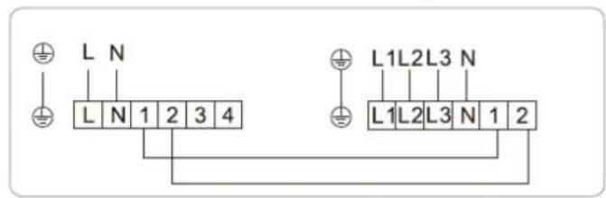 L N L N 1 2 3 4 L1L2L3 N L1L2L3 N 1 2