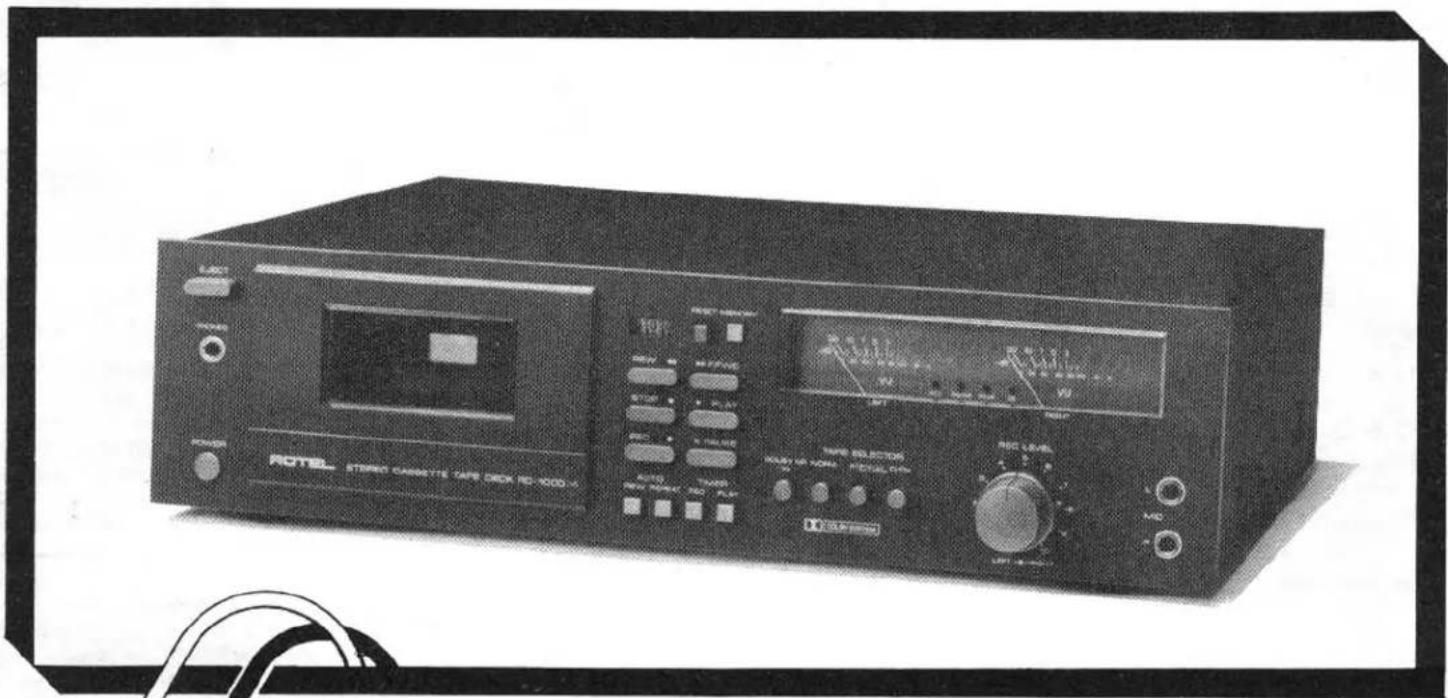 ROTEL RD-1000M - OWNER'S MANUAL - 2