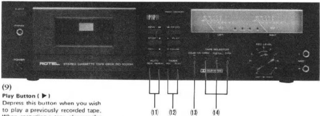 ROTEL RD-1000M - Fast Forward Button (▶▶) - 2