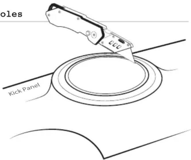 RetroSound Kick Panel - Step #3 (Optional) Cut Speaker Holes - 1