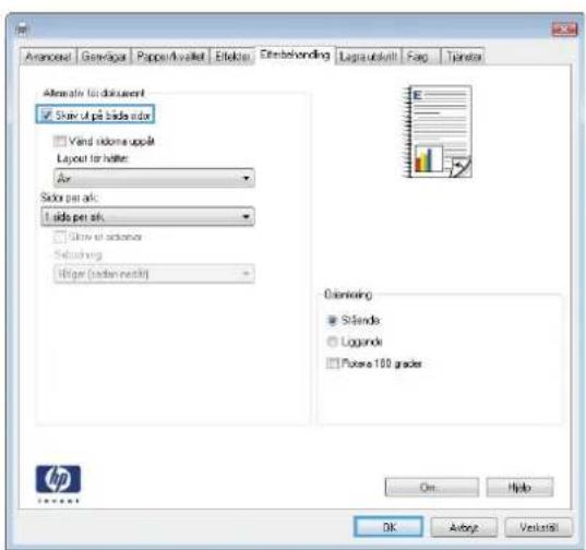 HP LaserJet Enterprise MFP M830 - Skriva ut på båda sidor manuellt (Windows) - 4