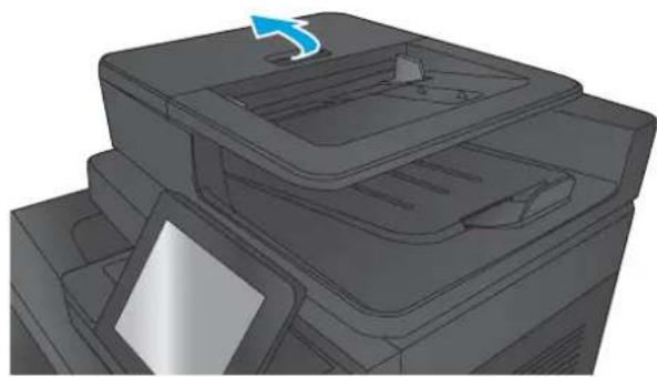 HP LaserJet Enterprise MFP M830 - Åtgärda papperstrassel i dokumentmataren - 1