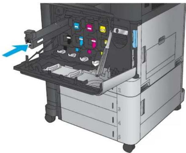 HP LaserJet Enterprise MFP M830 - Byta ut tonerkassetterna - 4