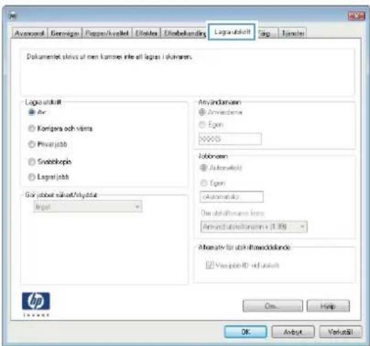 HP LaserJet Enterprise MFP M830 - Skapa en lagrad utskrift (Windows) - 3