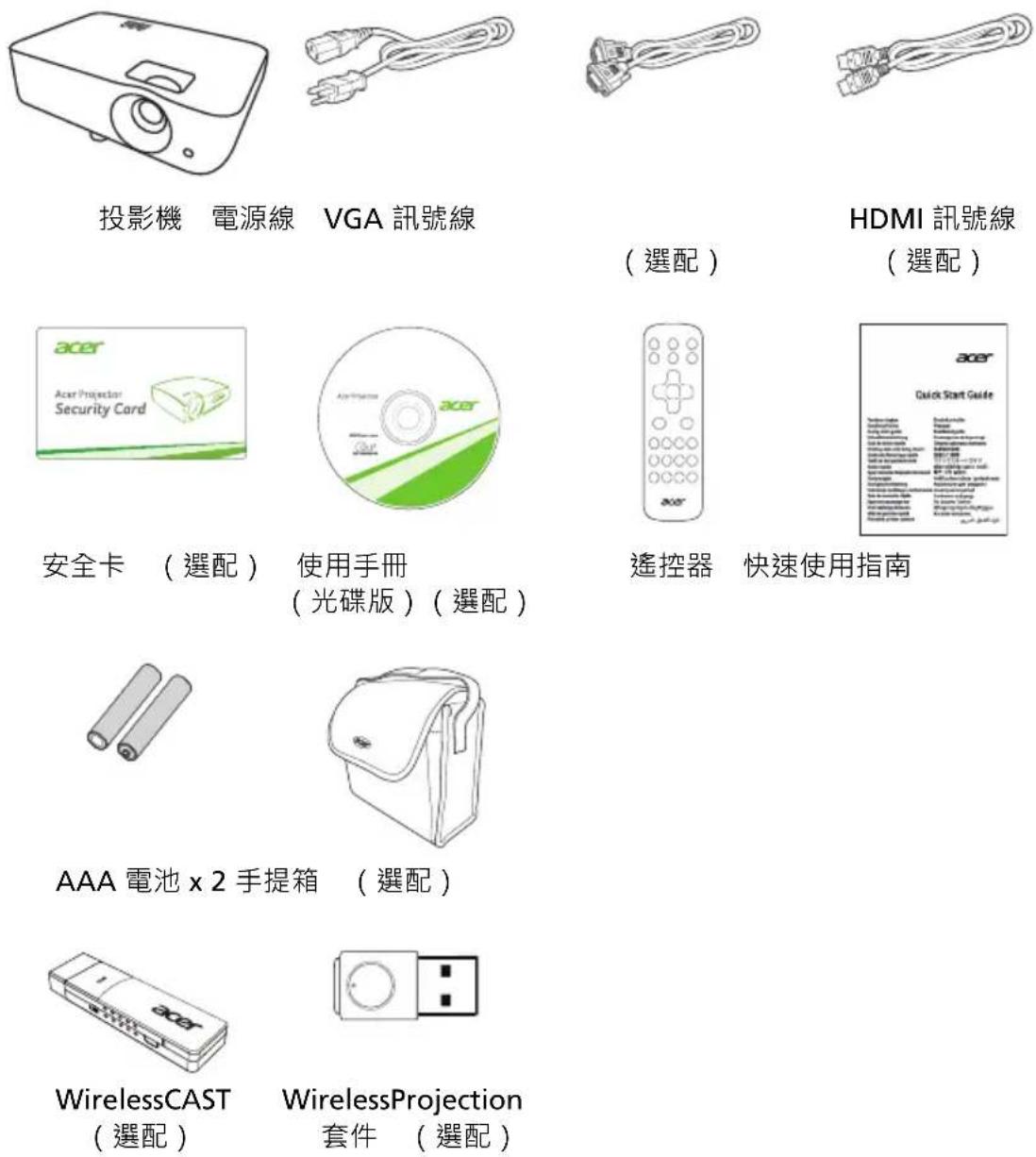ACER H6530BD plus - 包裝內容清單 - 1