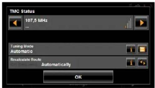NAVIGON 7200T - TMC Settings Window - 1