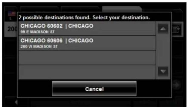 NAVIGON 7200T - Enter the city name or Postal code, then tap - 6