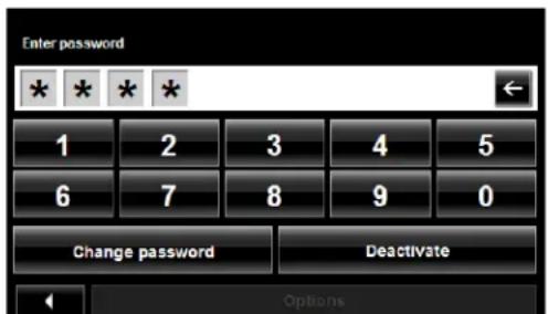 NAVIGON 7200T - Changing a password - 1