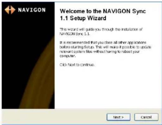 NAVIGON 7200T - Download and Install the NAVIGON Sync Software - 2