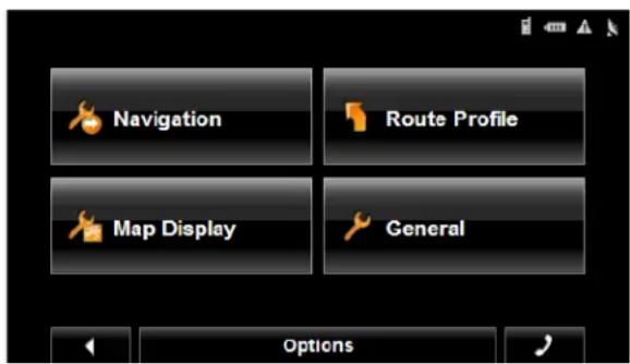 NAVIGON 7200T - The Settings Window - 1