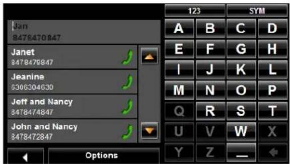 NAVIGON 7200T - Dialing a contact from the Address Book - 2