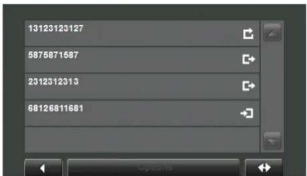 NAVIGON 7200T - Calling missed, most recently dialed, or received numbers - 4