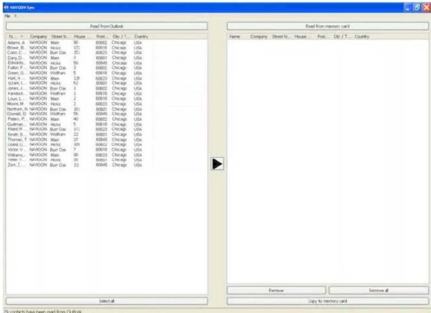 NAVIGON 7200T - Copy Outlook Contact Information to the NAVIGON 7200T - 3