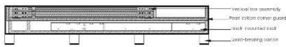 Vertical bar assembly Pearl button corner guard Stack mounted rack Load-bearing portion