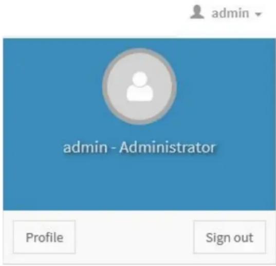 admin admin - Administrator Profile Sign out