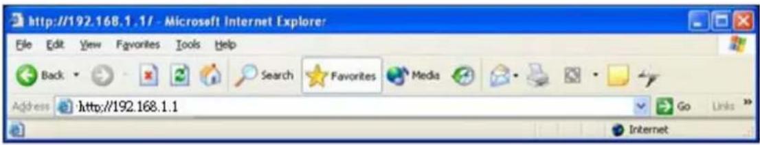 http://192.168.1.1/ - Microsoft Internet Explorer File Edit View Favorites Tools Help Back Search Favorites Media Address http://192.168.1.1 Go Links » Internet