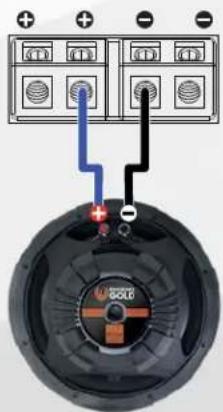 Diagram showing speaker with power connections and labeled buttons, including a 500Ω speaker model.