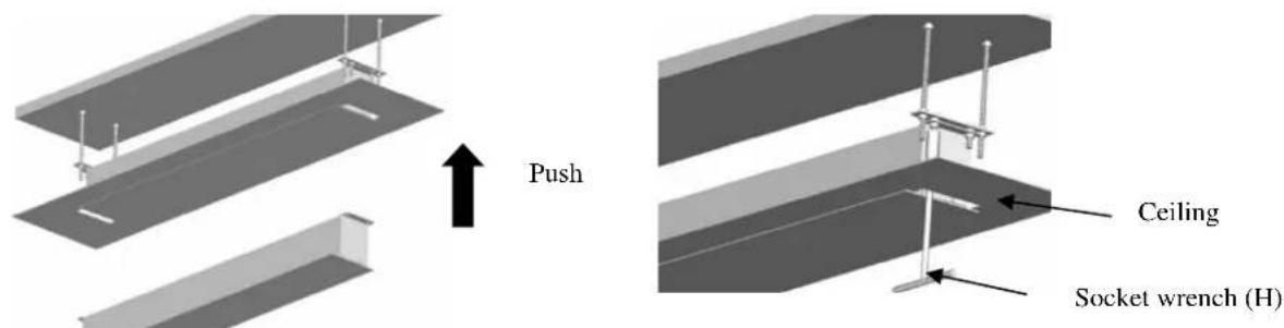 Elite ProAV Evanesce Tab-Tension - Below ceiling installation instructions - 6