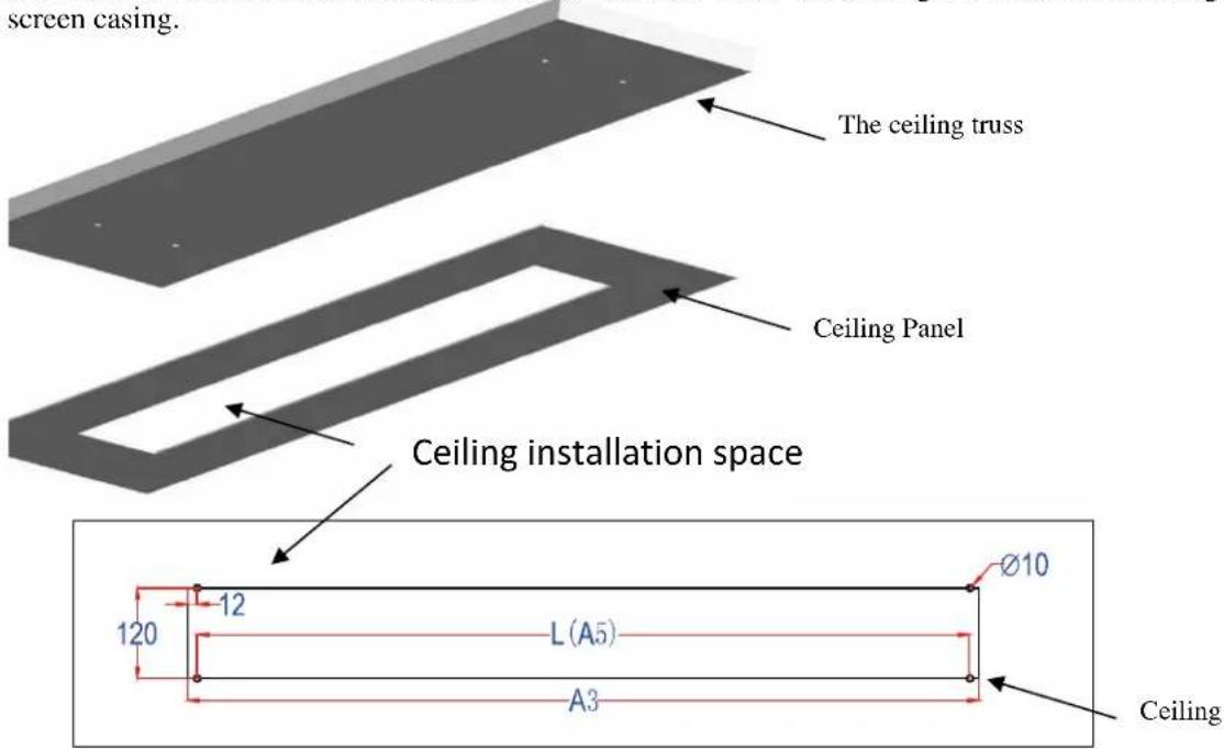 Elite ProAV Evanesce Tab-Tension - Below ceiling installation instructions - 1