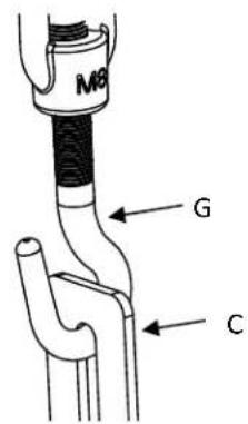 Elite ProAV Evanesce Tab-Tension - Optional Suspension Bar J-Hook (G) - 3