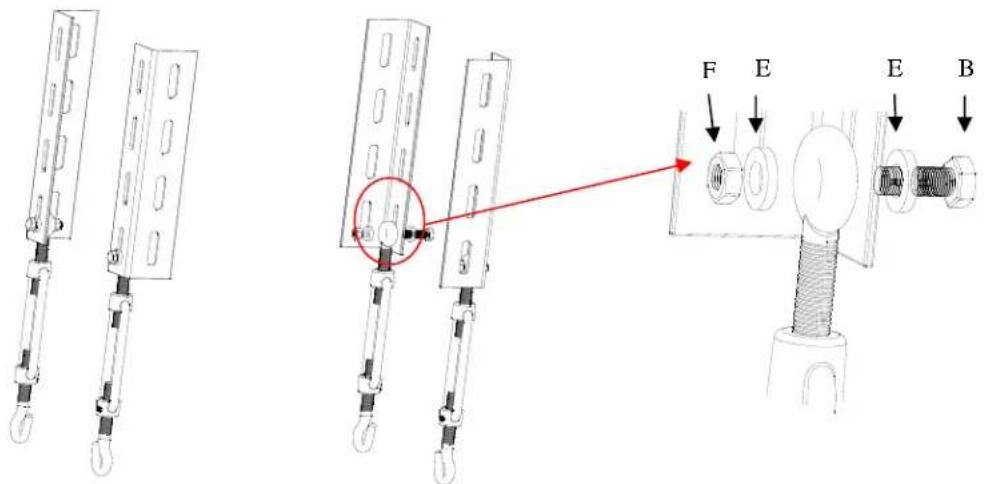 Elite ProAV Evanesce Tab-Tension - Optional Suspension Bar J-Hook (G) - 1
