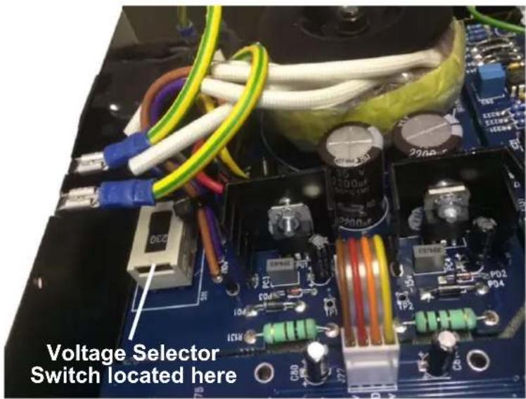 Voltage Selector Switch located here