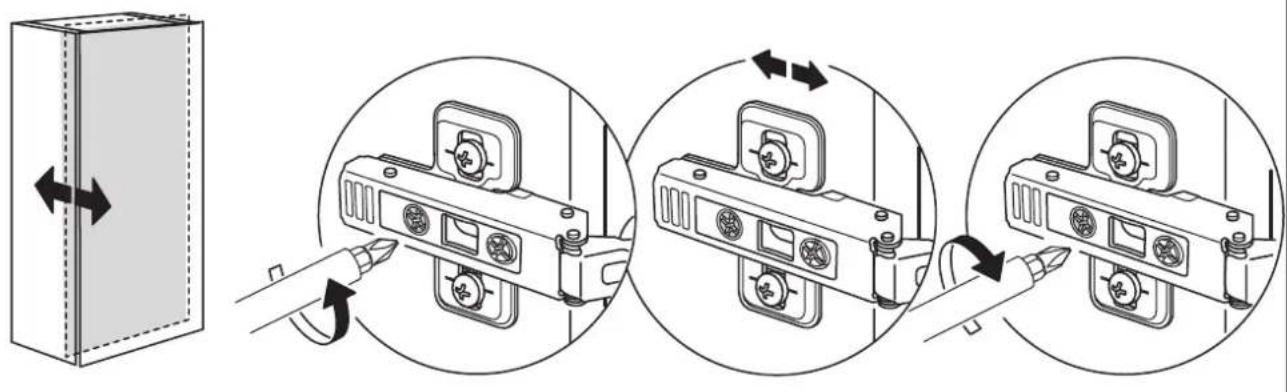 Diagram illustrating the step-by-step installation of a device with cable, showing left-hand rule, cable fastening, and cable assembly.