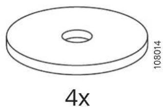 Simple line drawing of a circular ring with a central hole, labeled '4x' below (no other text or symbols)