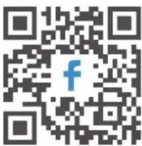 QR code with central blue 'f' logo, likely linking to a social media or digital content platform.