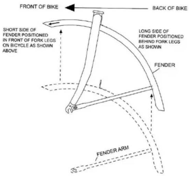 Kogan FS26LDEBKPA - Installing Front Fender & Light - 1