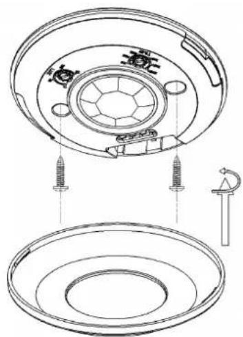 Technical diagram of a mechanical component with Chinese characters labeling parts, including a circular housing and threaded fastener.