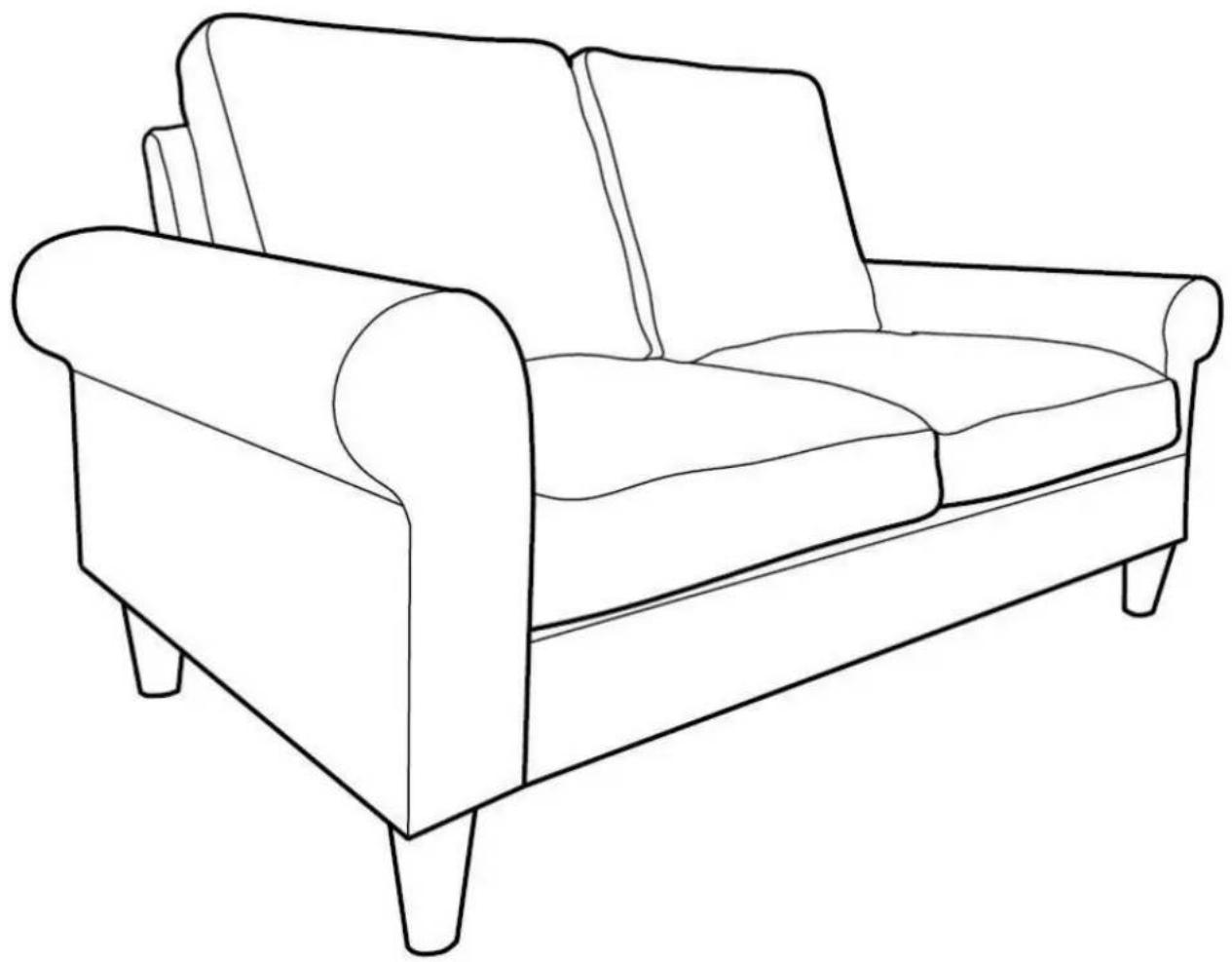 Line drawing of a two-legged armchair with adjustable armrest and legs (no text or symbols)