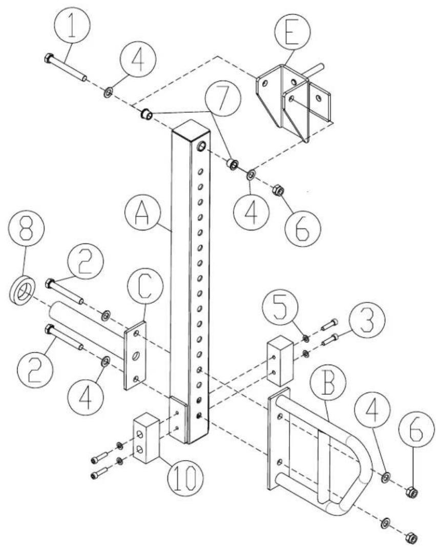 Body-Solid SPRJAM - Be careful to assemble all components in the sequence they are presented. - 2