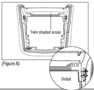 Trim shaded areas (Figure A) Detail