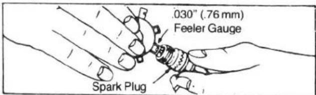0.30" (.76 mm) Feeler Gauge Spark Plug